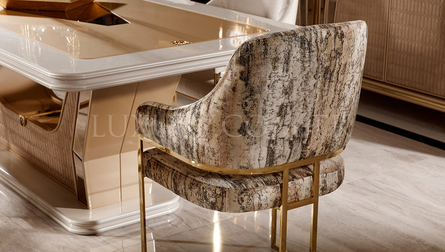 Loftusa Metal Table à Manger Marron - 8