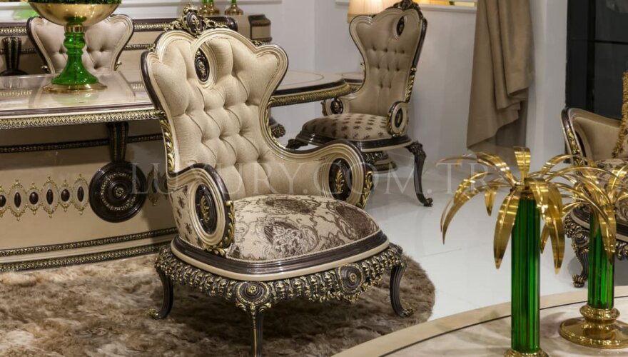 Estellia Royal Desenli Klasik Koltuk Takımı - 3