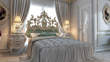 Lüks Abudabi Klasik Bej Yatak Odası - Thumbnail