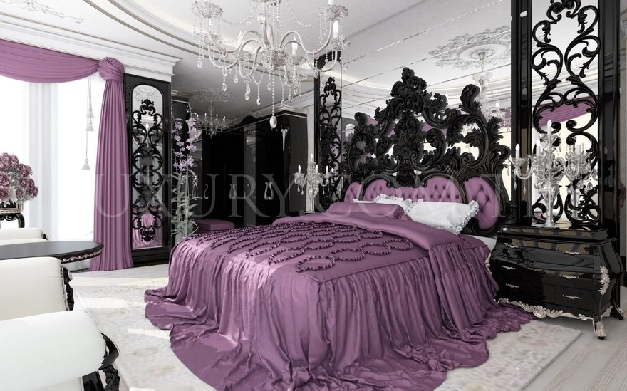 Abudabi Classic Black Bedroom - 1086