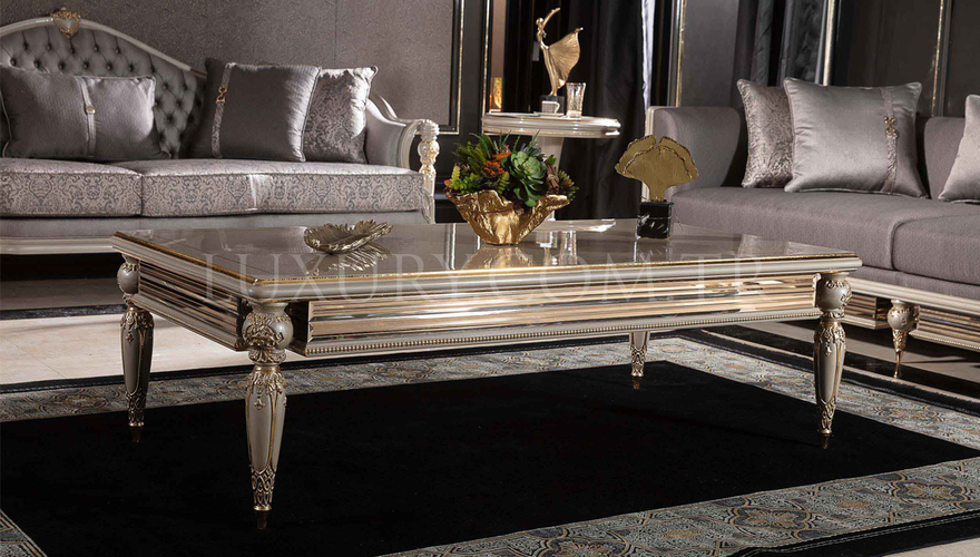 Lüks Akira Krem Классическая Комплект Дивана - 8