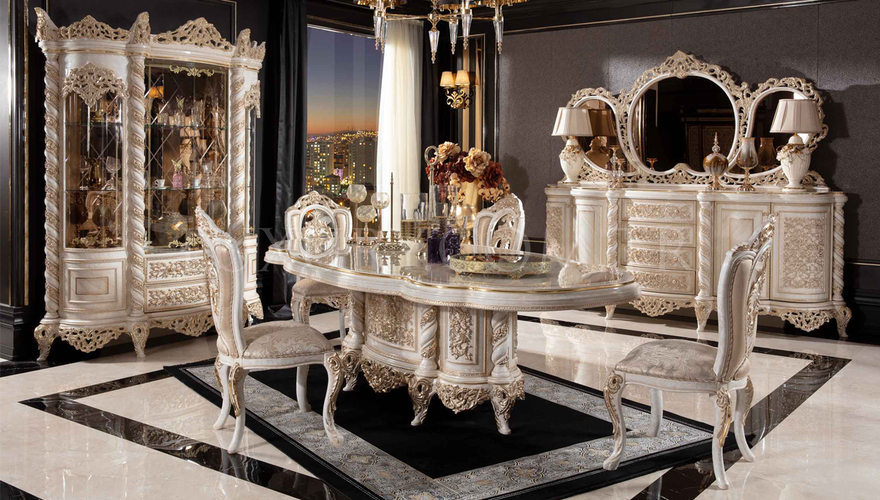 Lüks Avola Klasik Yemek Odası - 1128