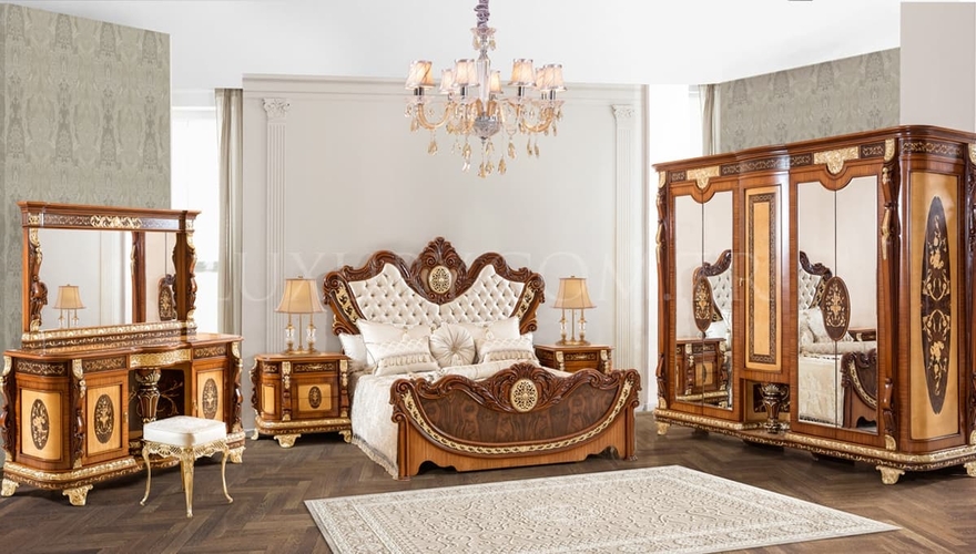 1050 - Lüks Bartüs Bronz Yatak Odası
