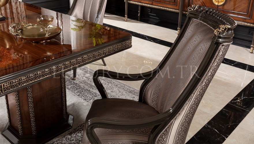 Lüks Bermuda Ceviz Modern Yemek Odası - 6