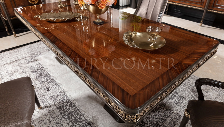 Lüks Bermuda Ceviz Modern Yemek Odası - 5