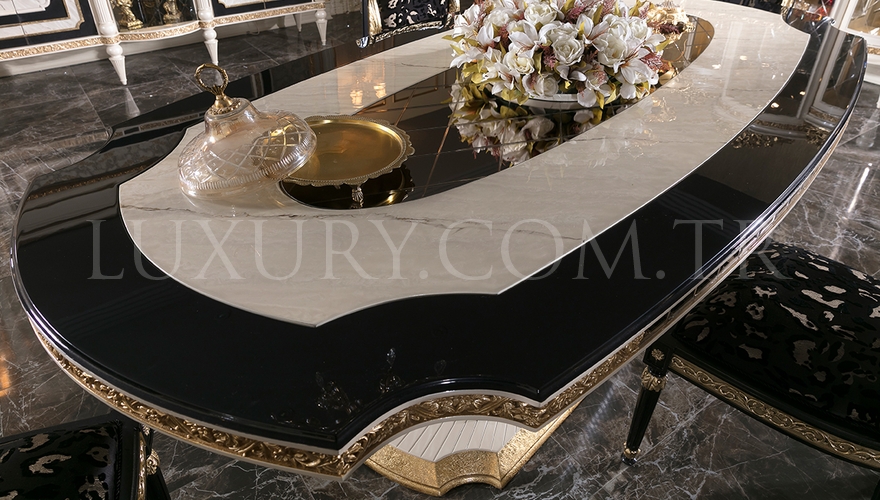 Lüks Beyrut Klasik Beyaz Роскошная столовая - 9