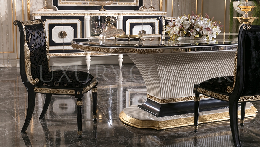 Lüks Beyrut Klasik Beyaz Роскошная столовая - 3