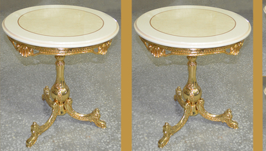 Lüks Bronz Fiskos Sehpa - 1050