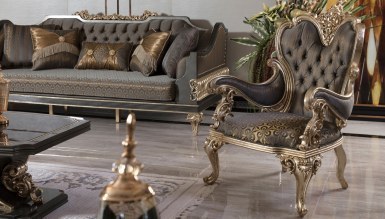 Lüks Calenas Art Deco Koltuk Takımı - Thumbnail