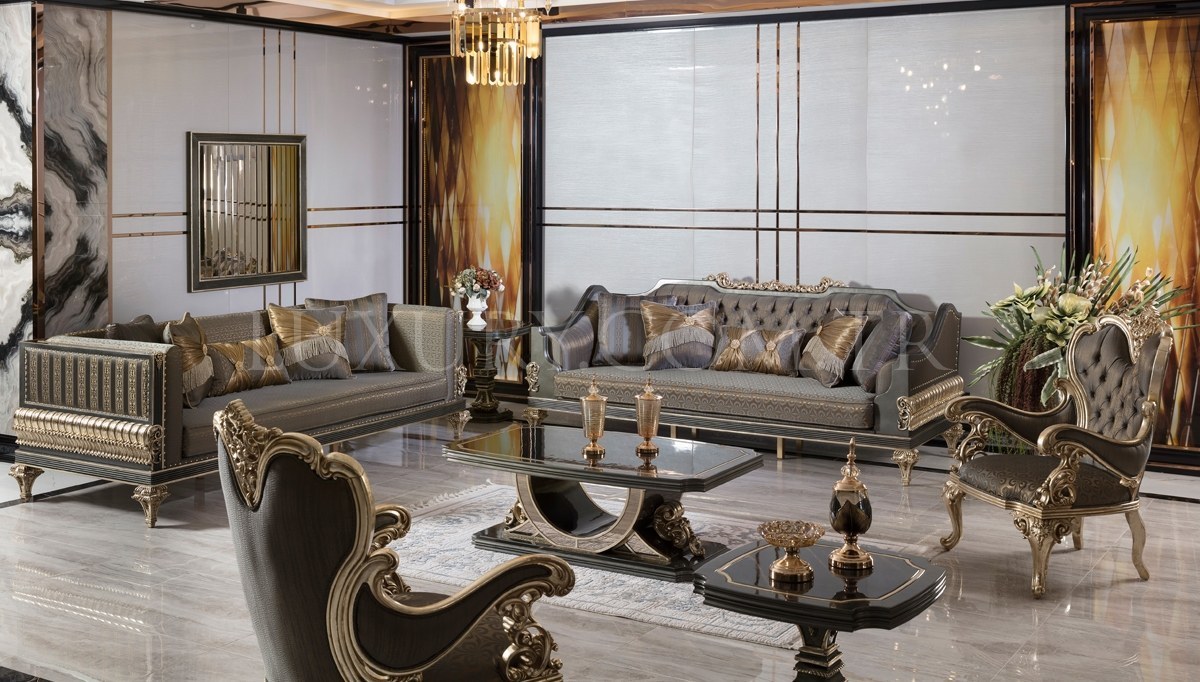 525 - Lüks Calenas Art Deco Koltuk Takımı