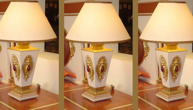 Lüks Damla Bronz Abajur - 1050