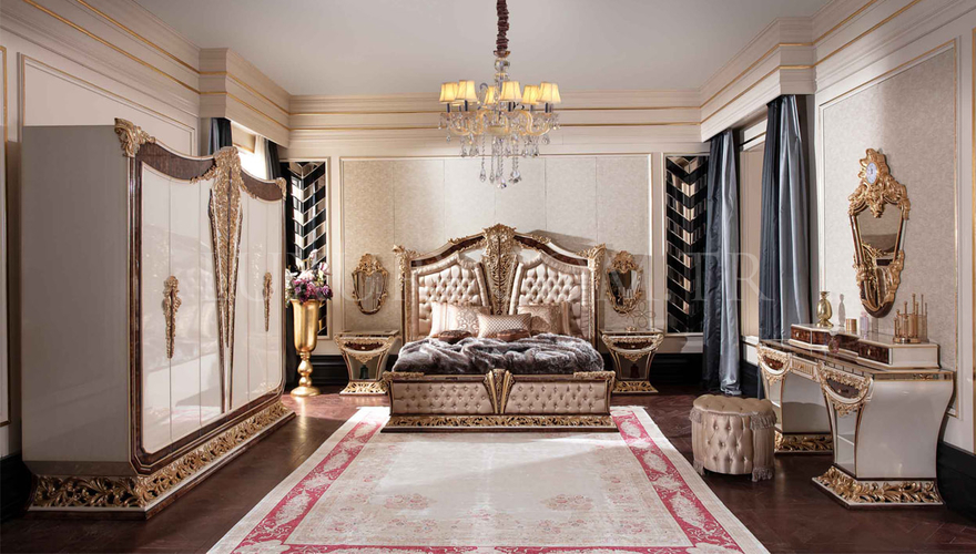 Lüks Eritre Bronz Klasik Yatak Odası - 1128