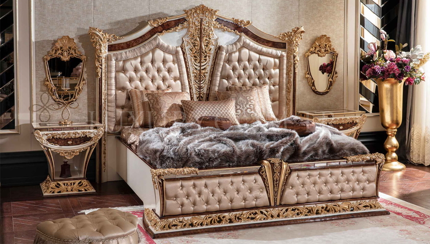Lüks Eritre Bronz Klasik Yatak Odası - 5