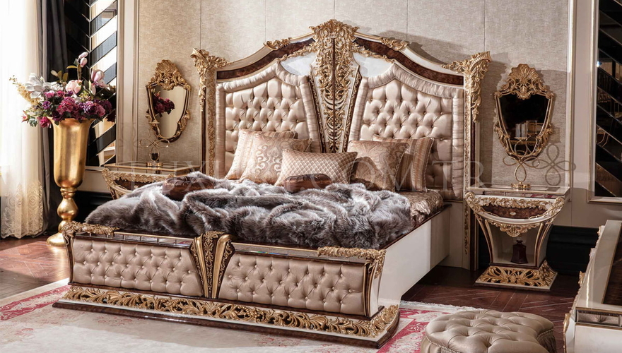 Lüks Eritre Bronz Klasik Yatak Odası - 6