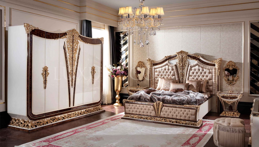 Lüks Eritre Bronz Klasik Yatak Odası - 2