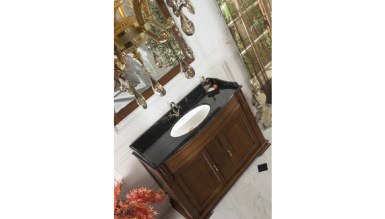 Lüks Fursit Ceviz Klasik Banyo Takımı - Thumbnail