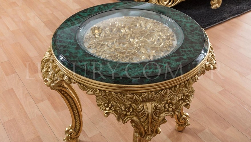 Lüks Hazar Klasik Yeşil Комплект Дивана - 14