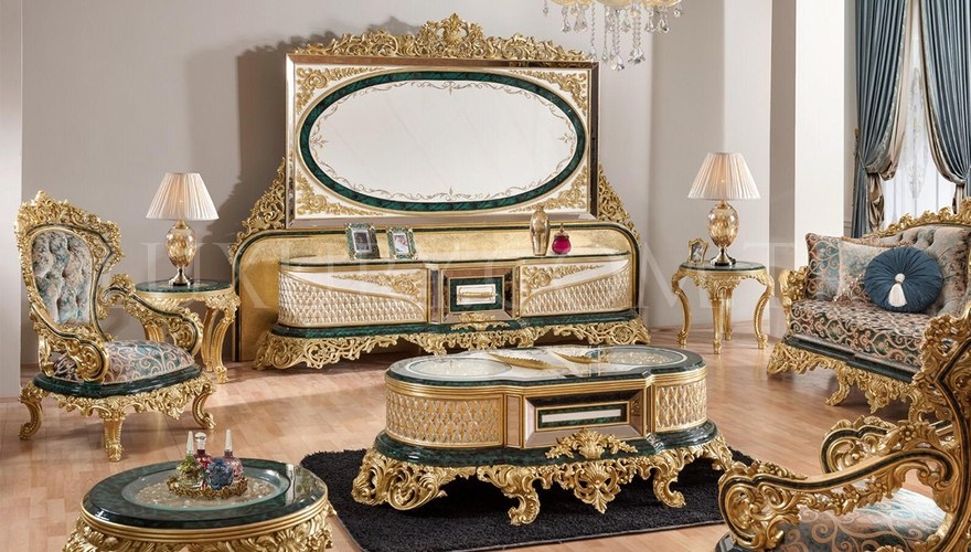 Lüks Hazar Klasik Yeşil TV Ünitesi - 824