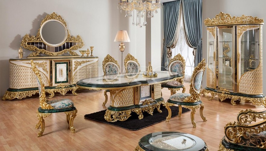 Lüks Hazar Klasik Yeşil Salle à manger de luxe - 824