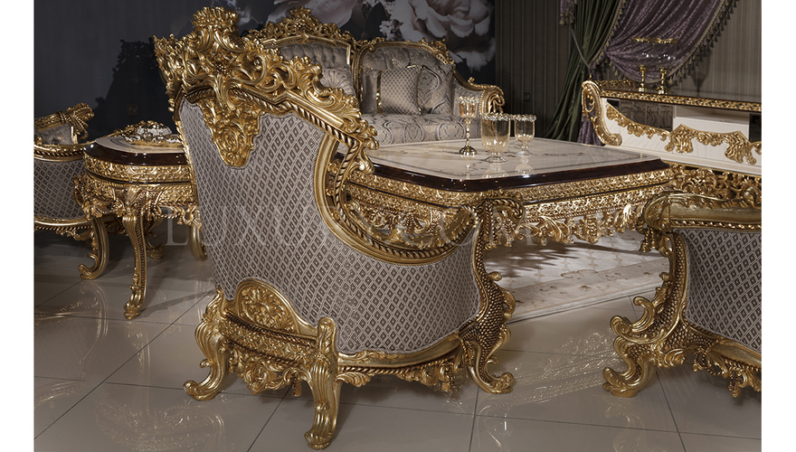 Lüks Hisar Ensemble de canapés classiques - 10