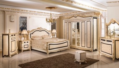 Lüks Kaldore Desenli Klasik Yatak Odası - Thumbnail