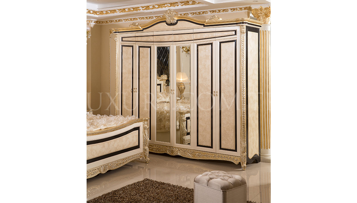 Lüks Kaldore Desenli Klasik Yatak Odası