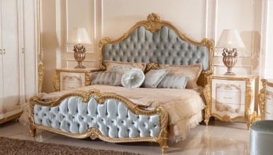 Lüks Kayıhan Desenli Klasik Yatak Odası - Thumbnail