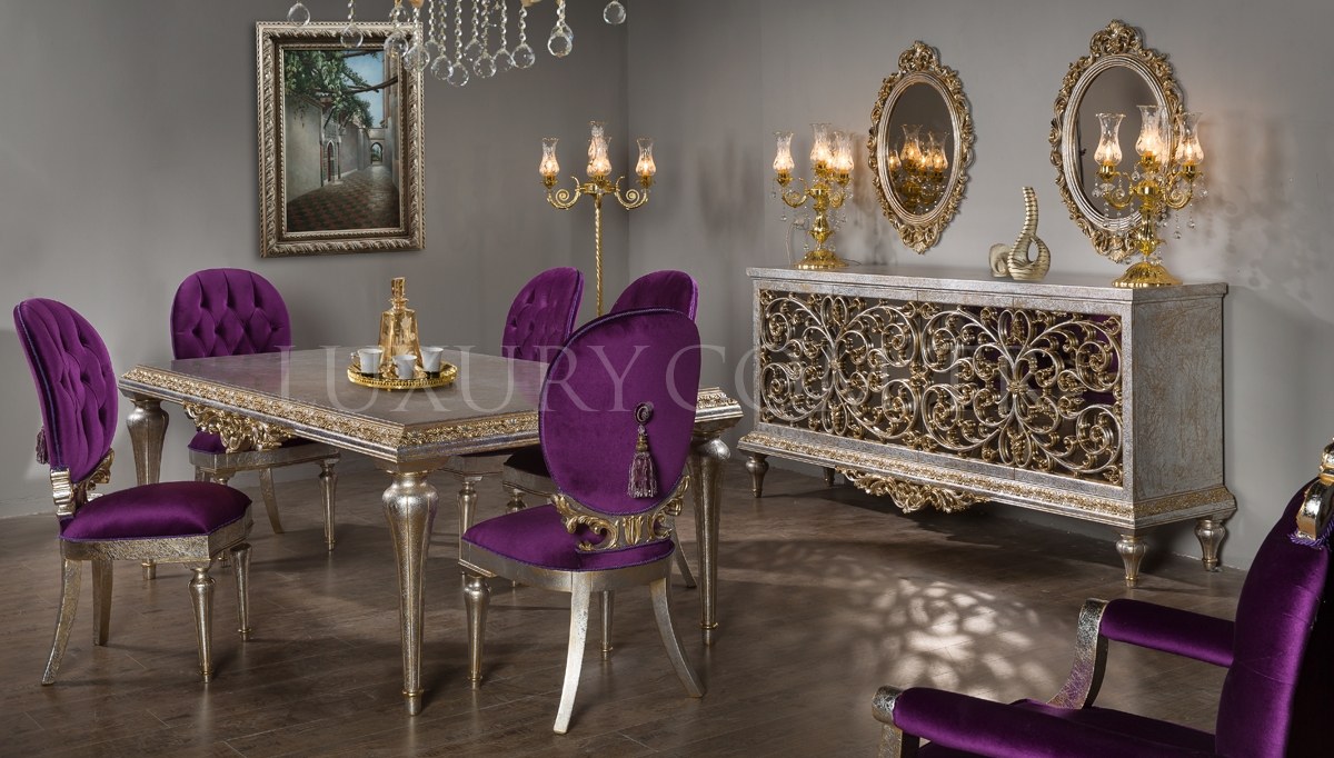 852 - Lüks Kral Art Deco Yemek Odası