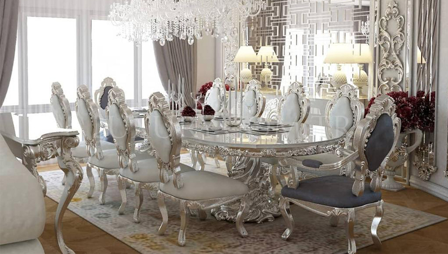 Lüks Lancaster Klasik Yemek Odası - 1086