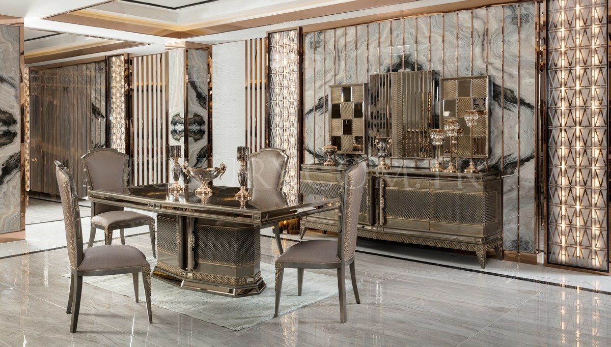 525 - Lüks Lavena Art Deco Yemek Odası