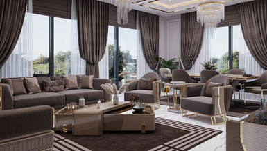 Lüks Loftusa Metal Koltuk Takımı - 525