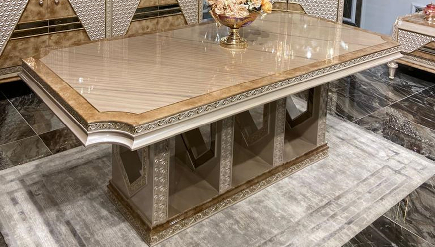 Lüks Lucas Krem Yemek Odası - 6