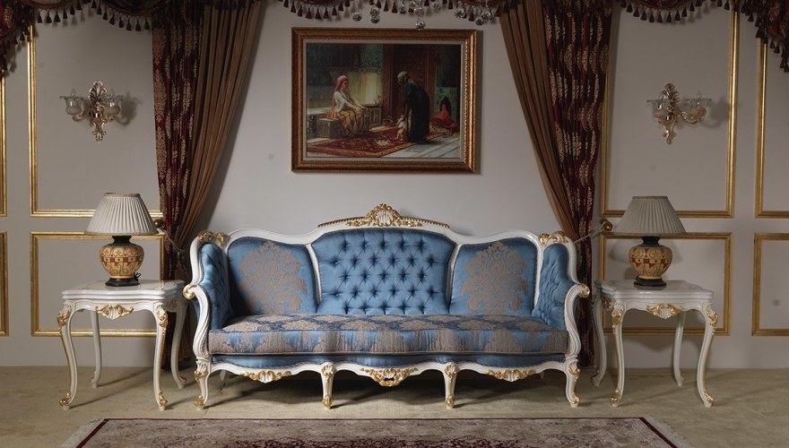Lüks Madesa Mavi Koltuk Takımı - Luxury Mobilya