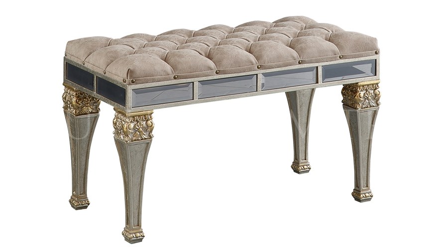 Lüks Massimo Aynalı Puf - 824