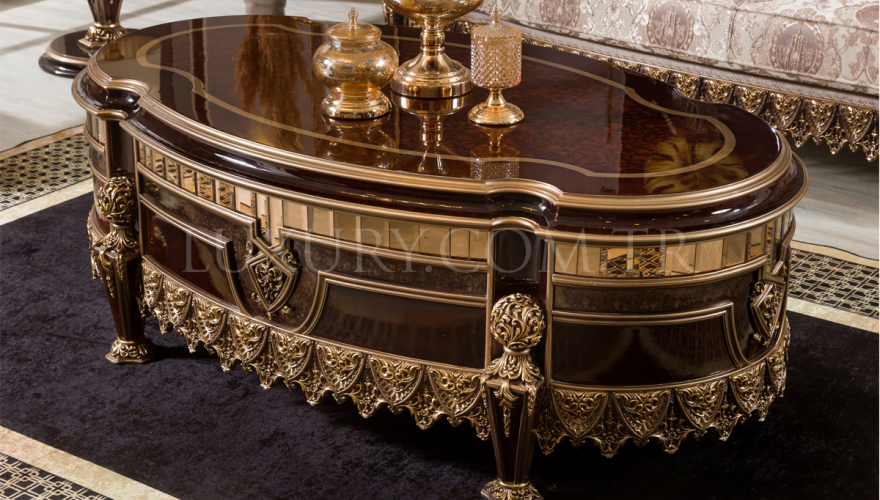 Lüks Melina Kahverengi Koltuk Takımı - 5