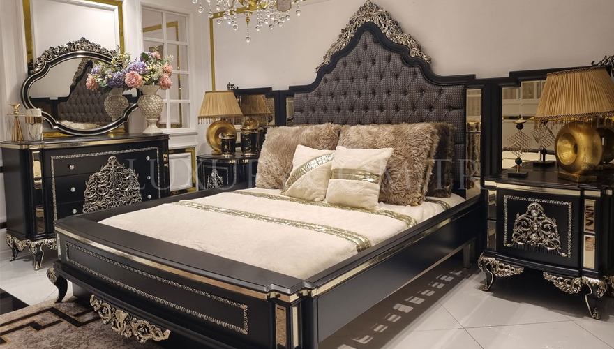 Lüks Mirabella Klasik Siyah Yatak Odası - 2