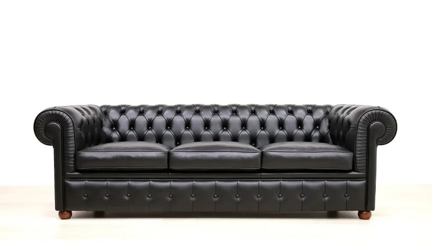 Lüks Monza Deri Chester 3’lü Koltuk - 1