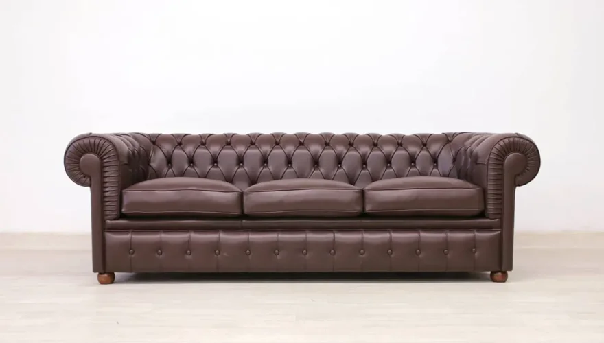 Lüks Monza Deri Chester 3’lü Koltuk - 3