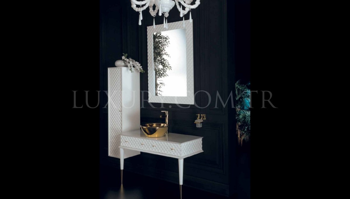 1015 - Lüks Mover Beyaz Banyo Takımı