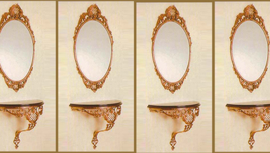 Lüks Oval Bronz Ayna