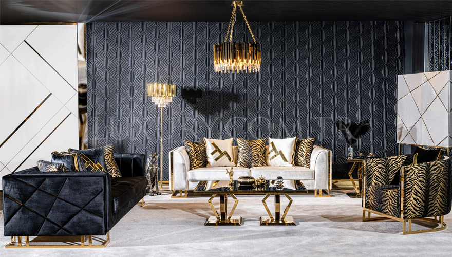 Lüks Pandorya Metal Комплект Дивана - 1075