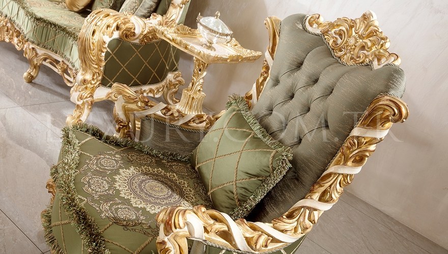 Lüks Pargalı Ensemble de canapés classiques - 6