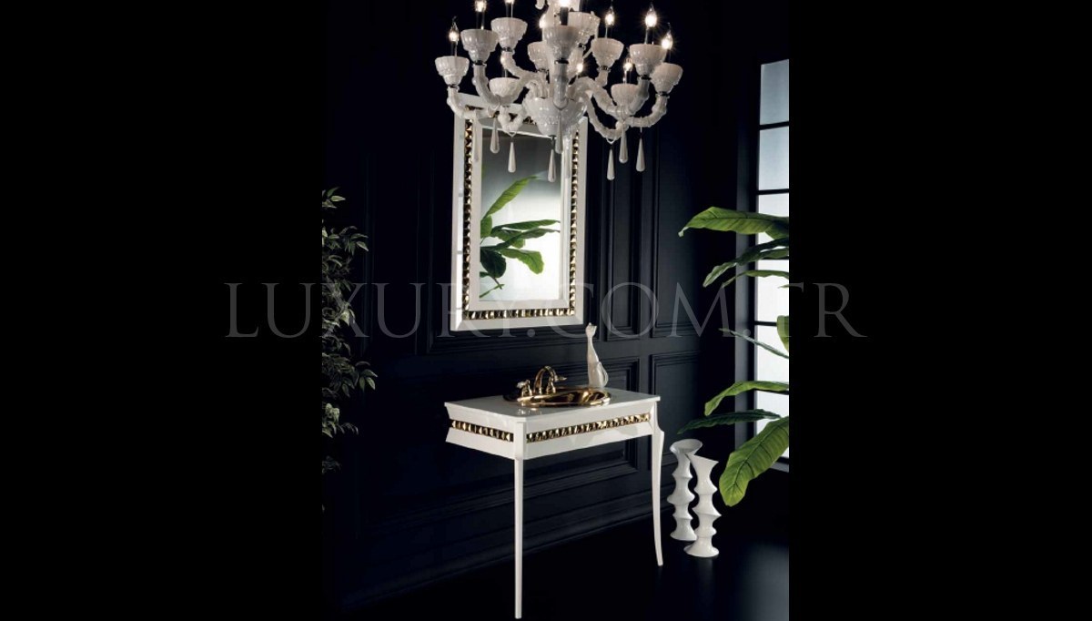 1015 - Lüks Pretti Beyaz Banyo Takımı