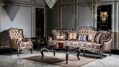 Lüks Qeen Klasik Koltuk Takımı - 1078