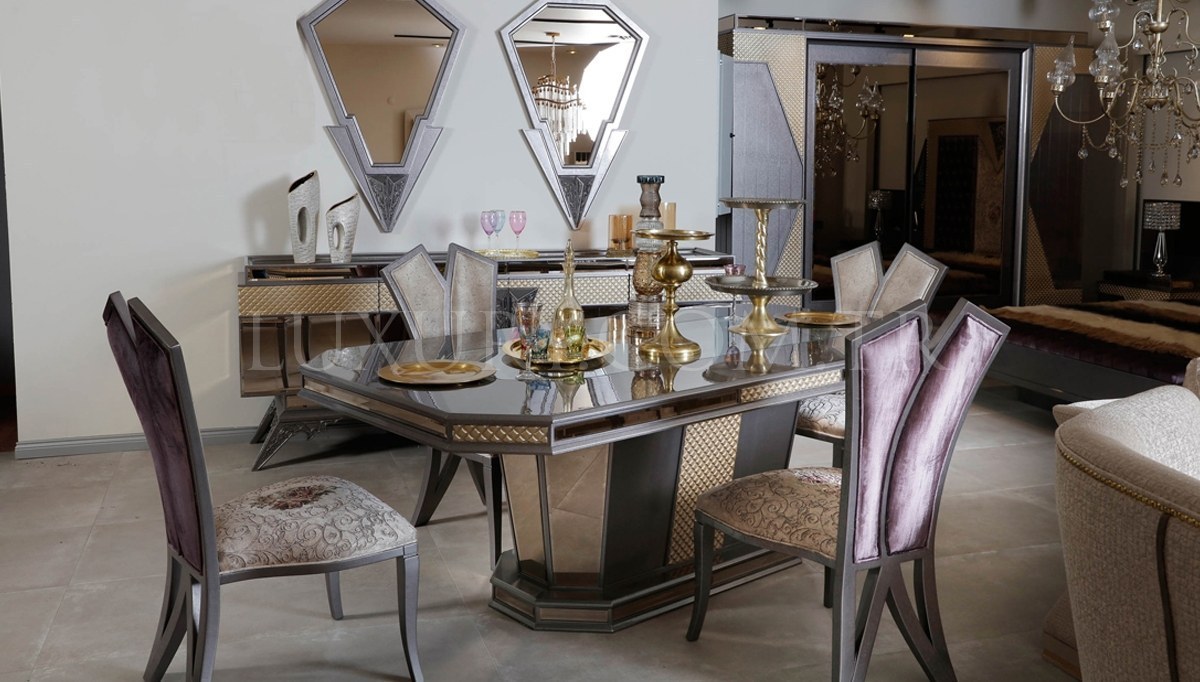 878 - Lüks Romenas Art Deco Yemek Odası