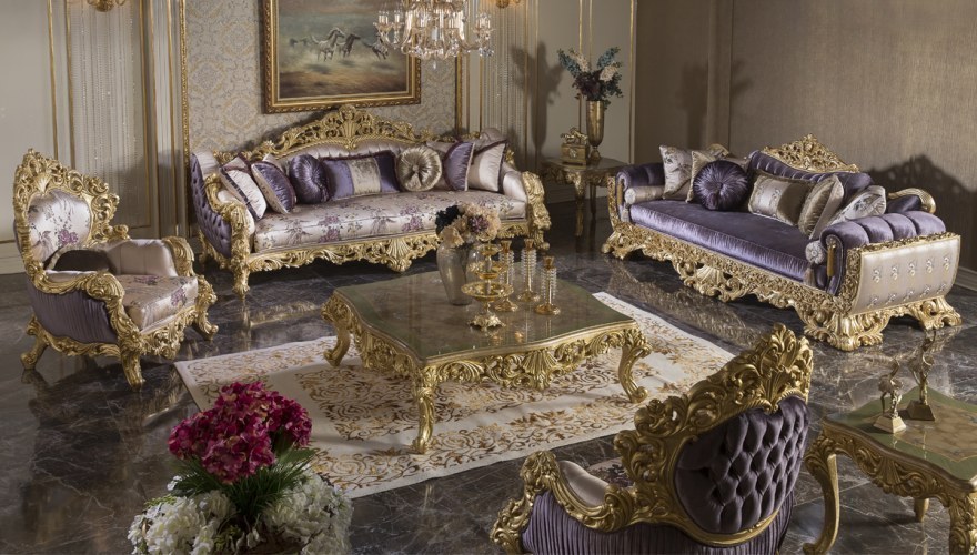 Lüks Rönesta Ensemble de canapé classique - 1062