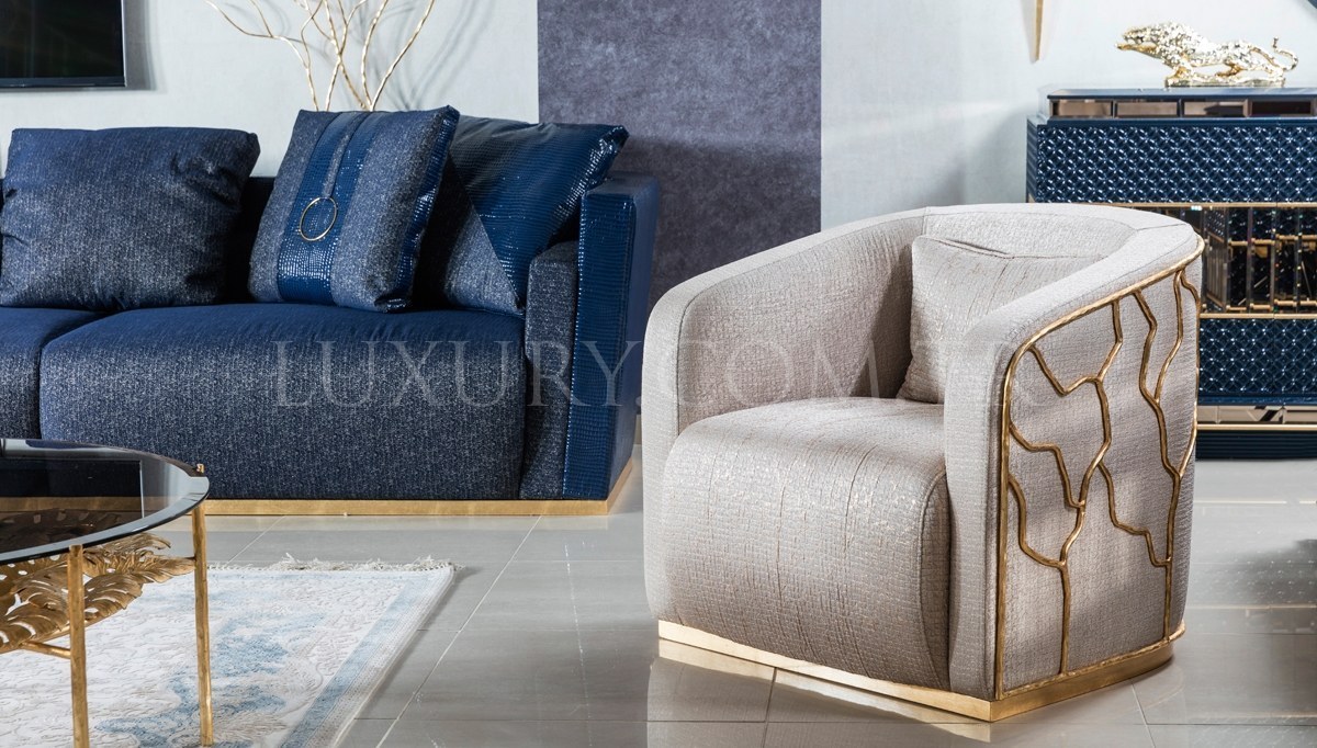 Lüks Sidney Metal Koltuk Takımı - 3