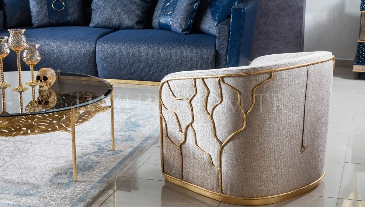 Lüks Sidney Metal Koltuk Takımı - 10