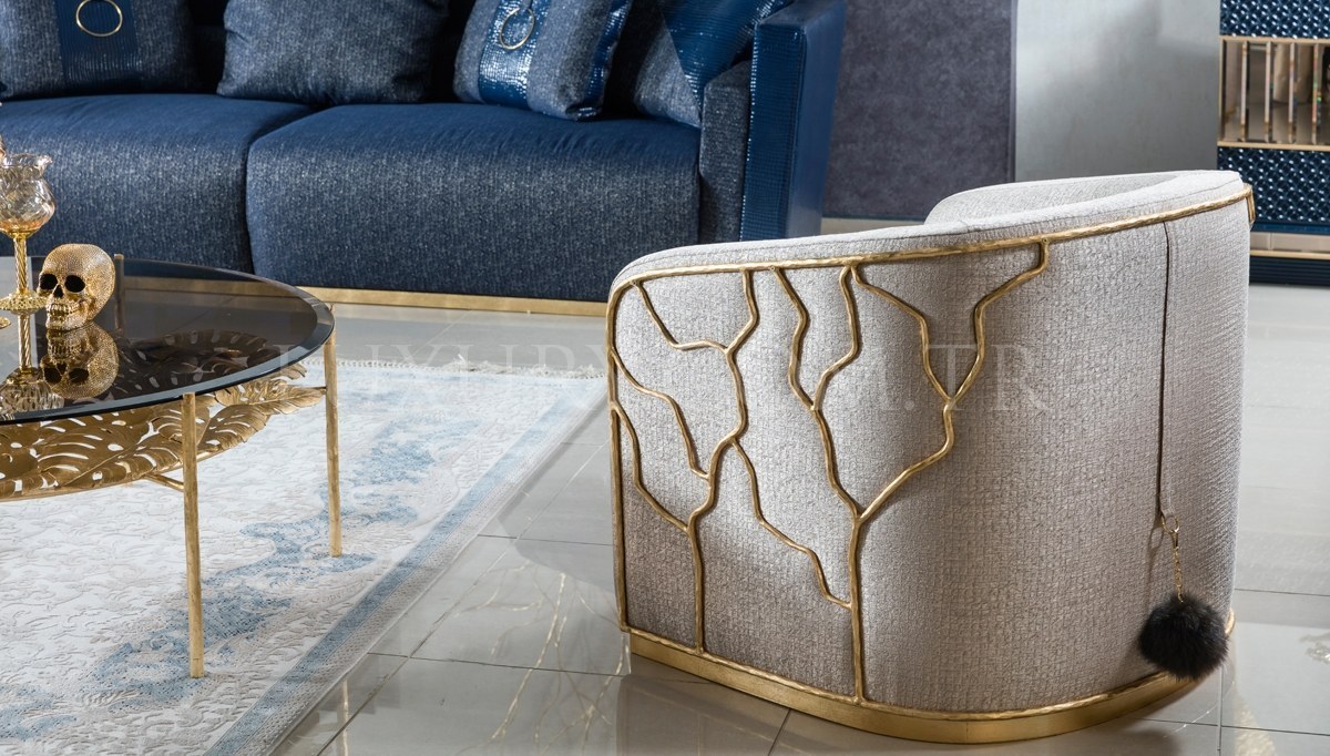 Lüks Sidney Metal Koltuk Takımı - 12