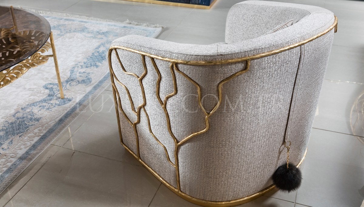 Lüks Sidney Metal Koltuk Takımı - 13